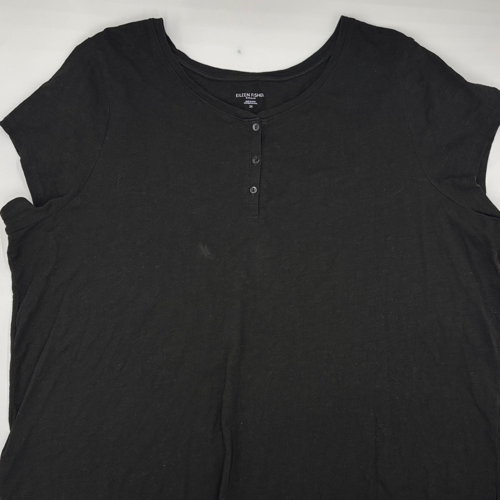 Eileen Fisher Organic Cotton Henley Top